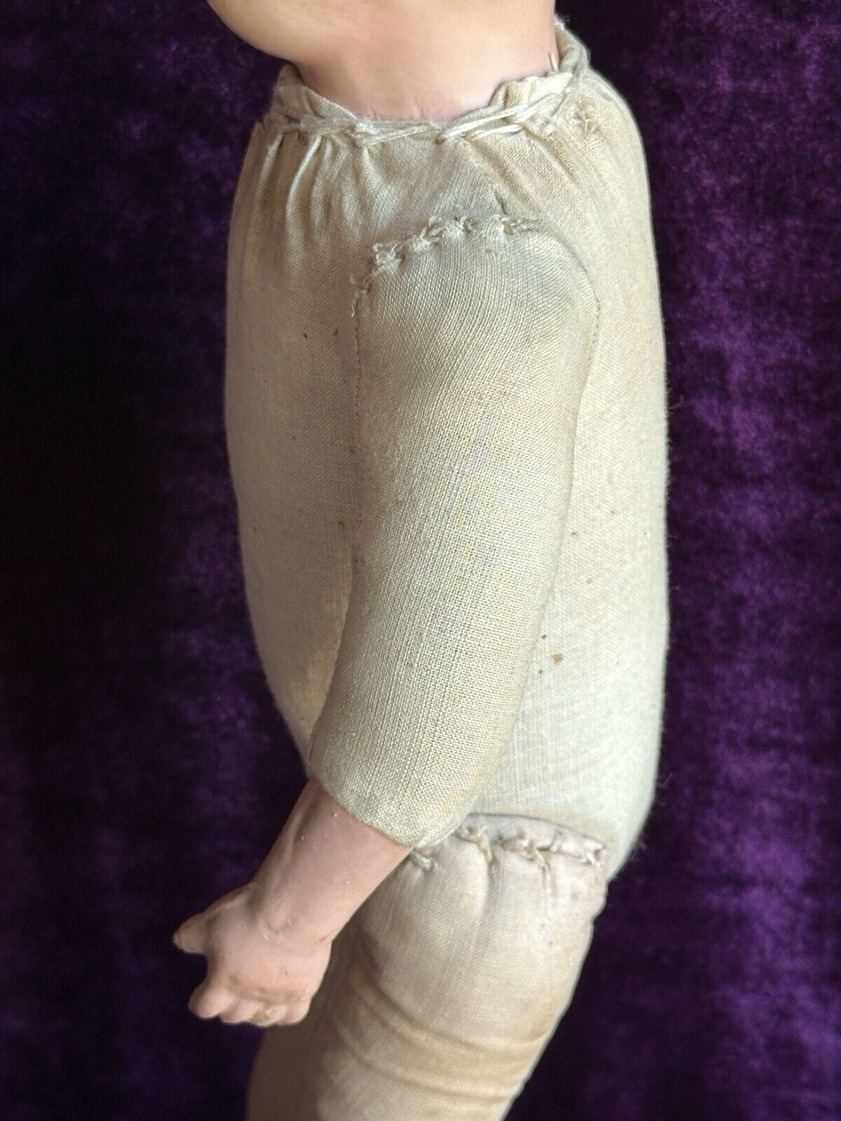 Early Antique American 15” Composition Head Cloth Body Character Doll