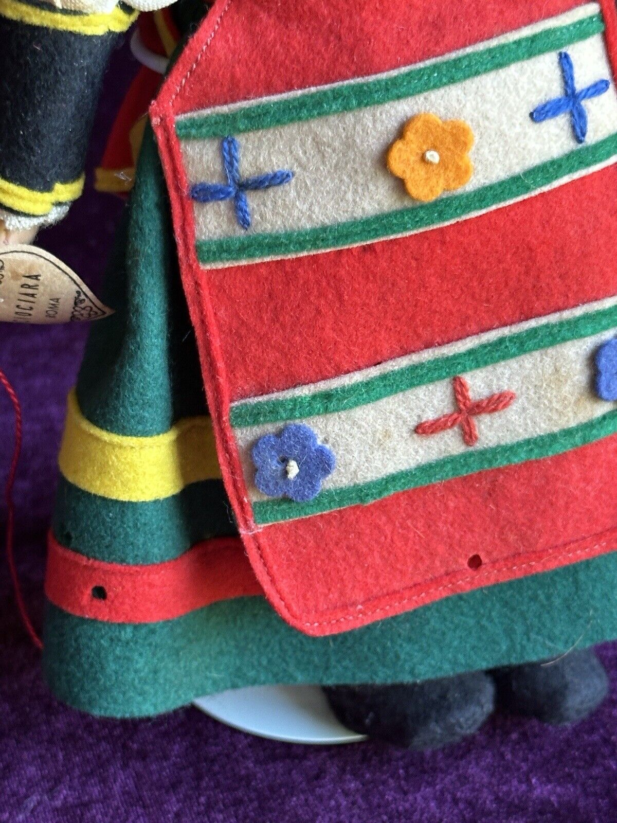 Vintage Italian 9” Lenci Mascotte Felt Cloth Doll with Tags