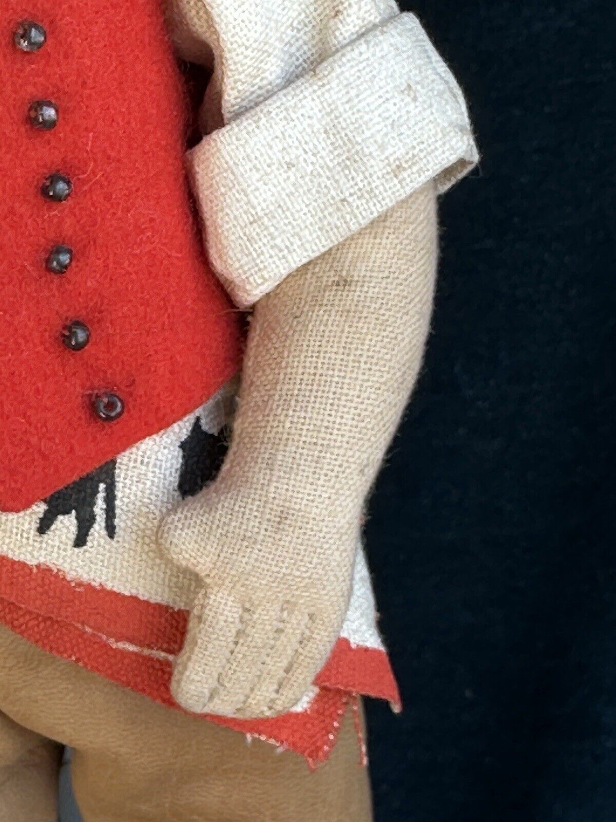 Unidentified Vintage 11” European Cloth Rag Boy Doll
