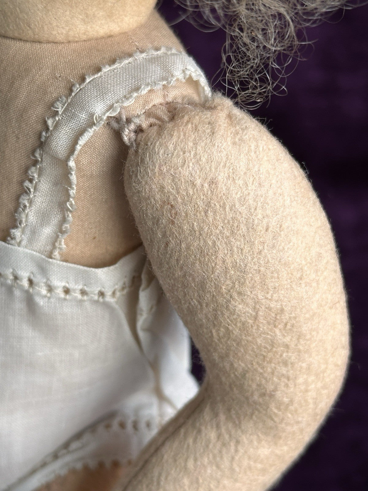 Vintage Italian 12” Lenci 111 Felt Cloth Character Doll