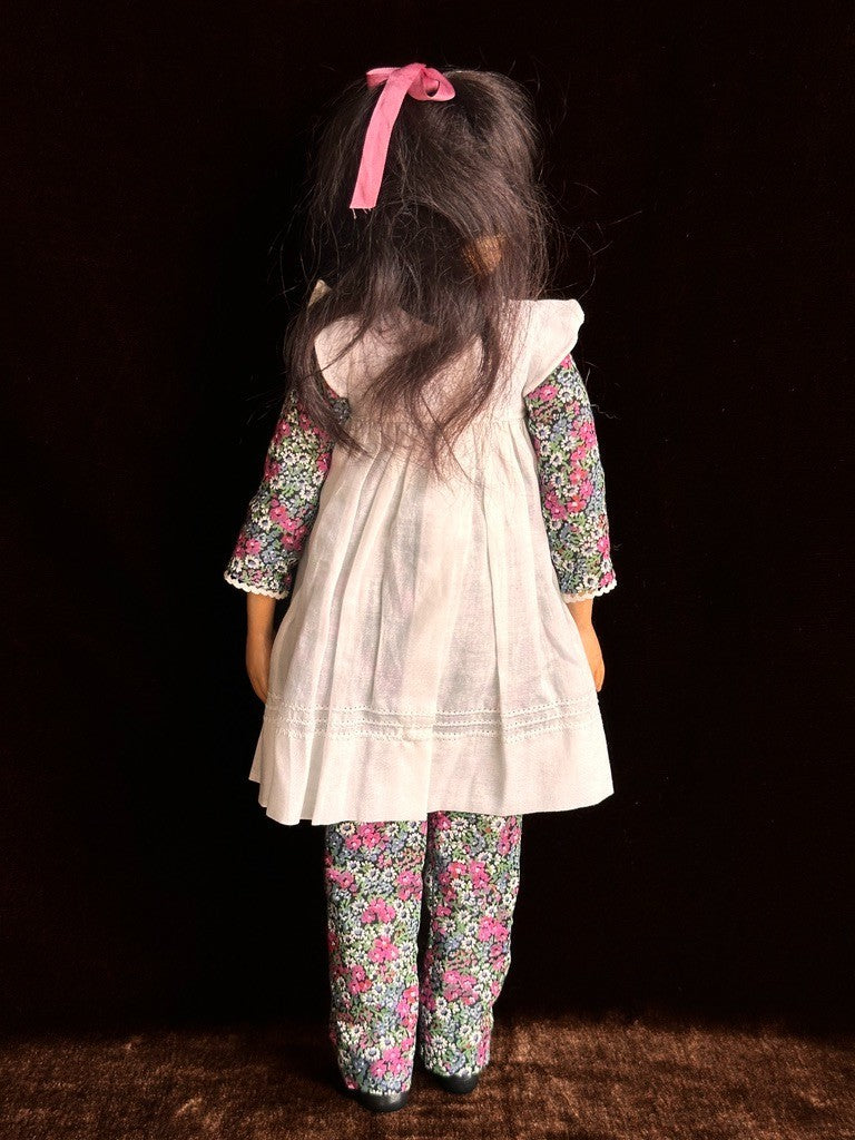 OOAK NIADA Artist Patricia Ryan Brooks 13.5” Wood Hand Carved Doll