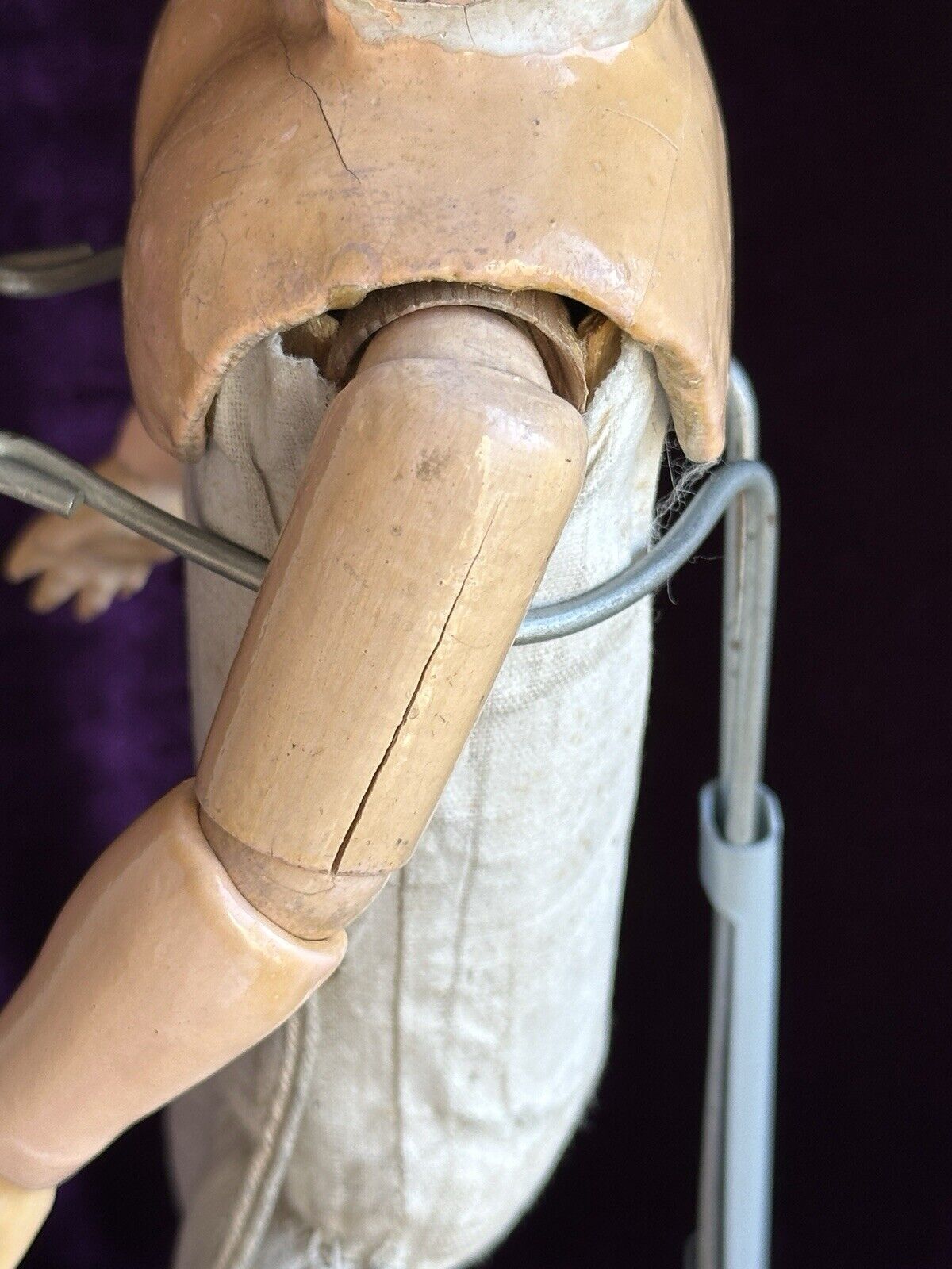 Antique German 14” Carl Bergner 3-Faces Multifaceted Bisque Head Doll