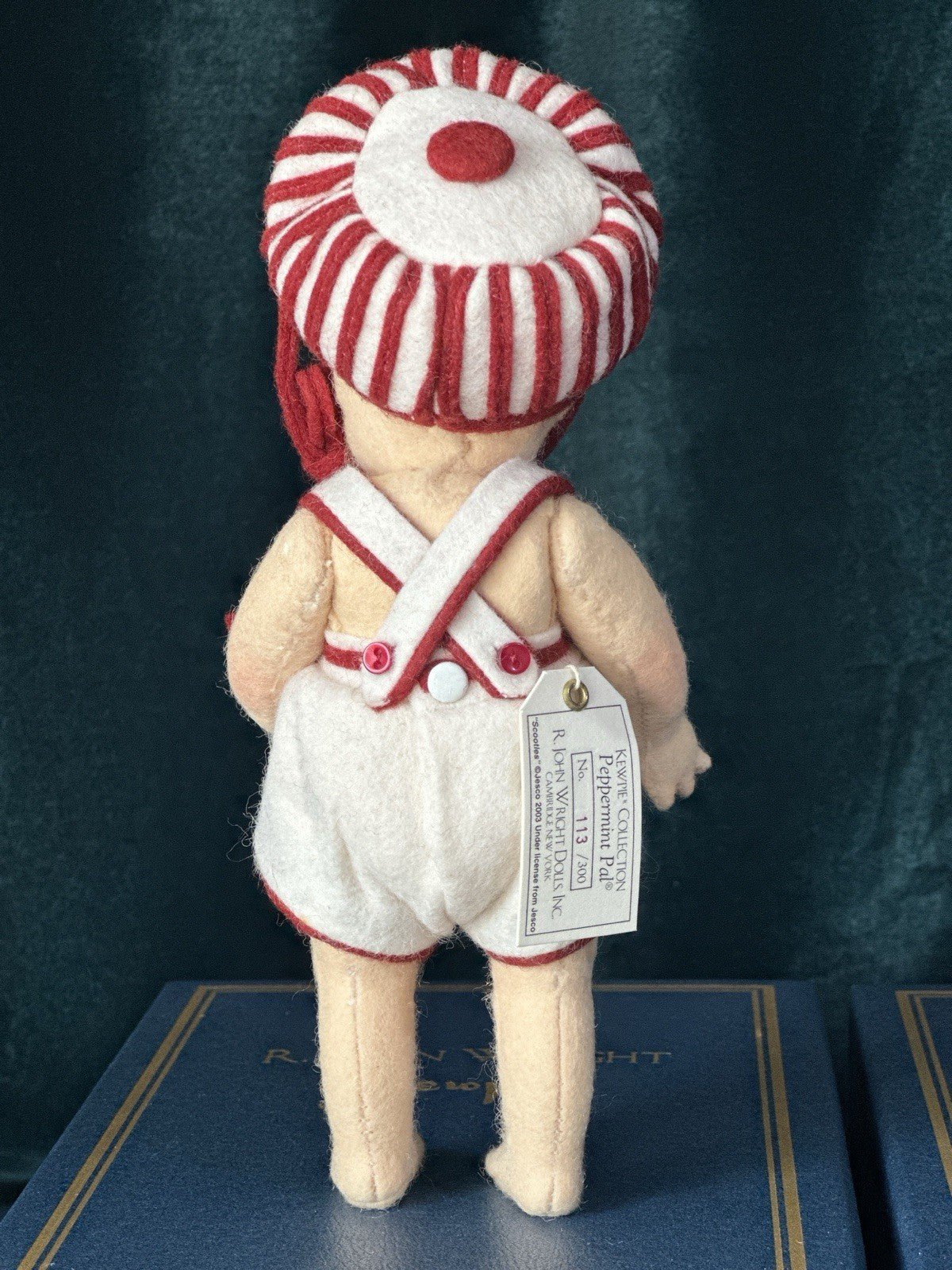 Lot Of 2 John R. Wright Peppermint Pal And Scootles 6” Felt Dolls LE 300