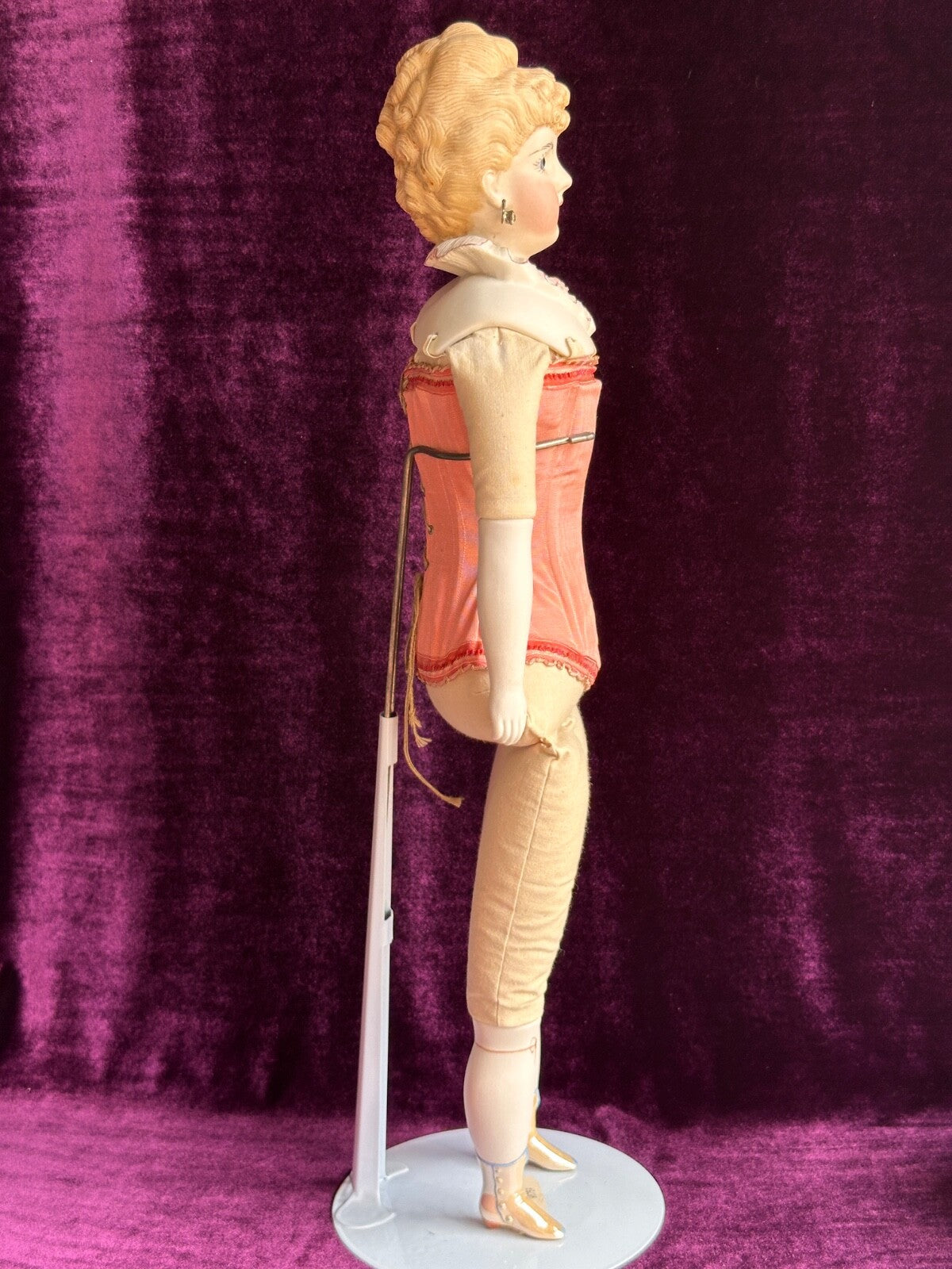 Rare Vintage 20.5” Reproduction of Antique German Kling Parian Doll Glass Eyes