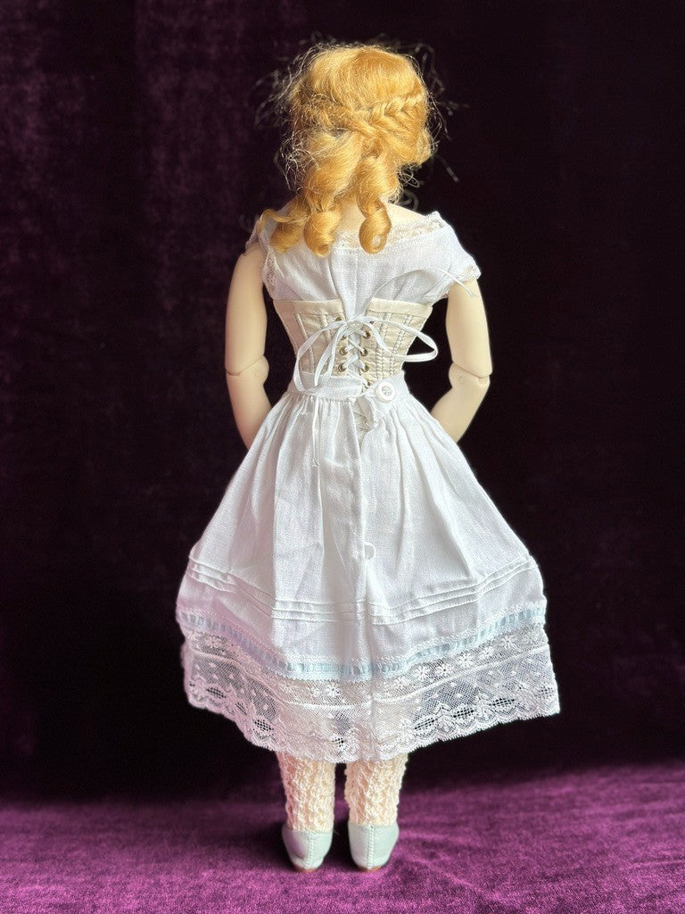 Collectible 15” Porcelain Reproduction of Antique French Huret Fashion Doll