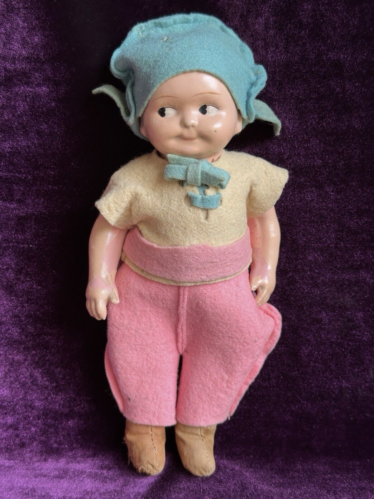 Antique Averill 10” Composition Cloth Dutch Boy Doll