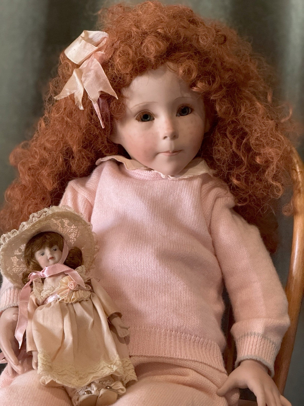 Artist Reproduction Of “Hilary” by Dianna Effner 28” Porcelain Doll Cloth Body