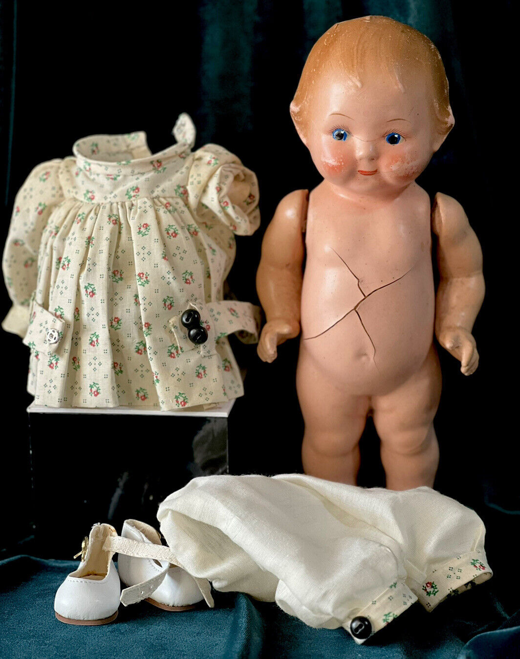 Rare Antique 1910’s Horsman E.I. H. Composition 12" Peterkin Doll