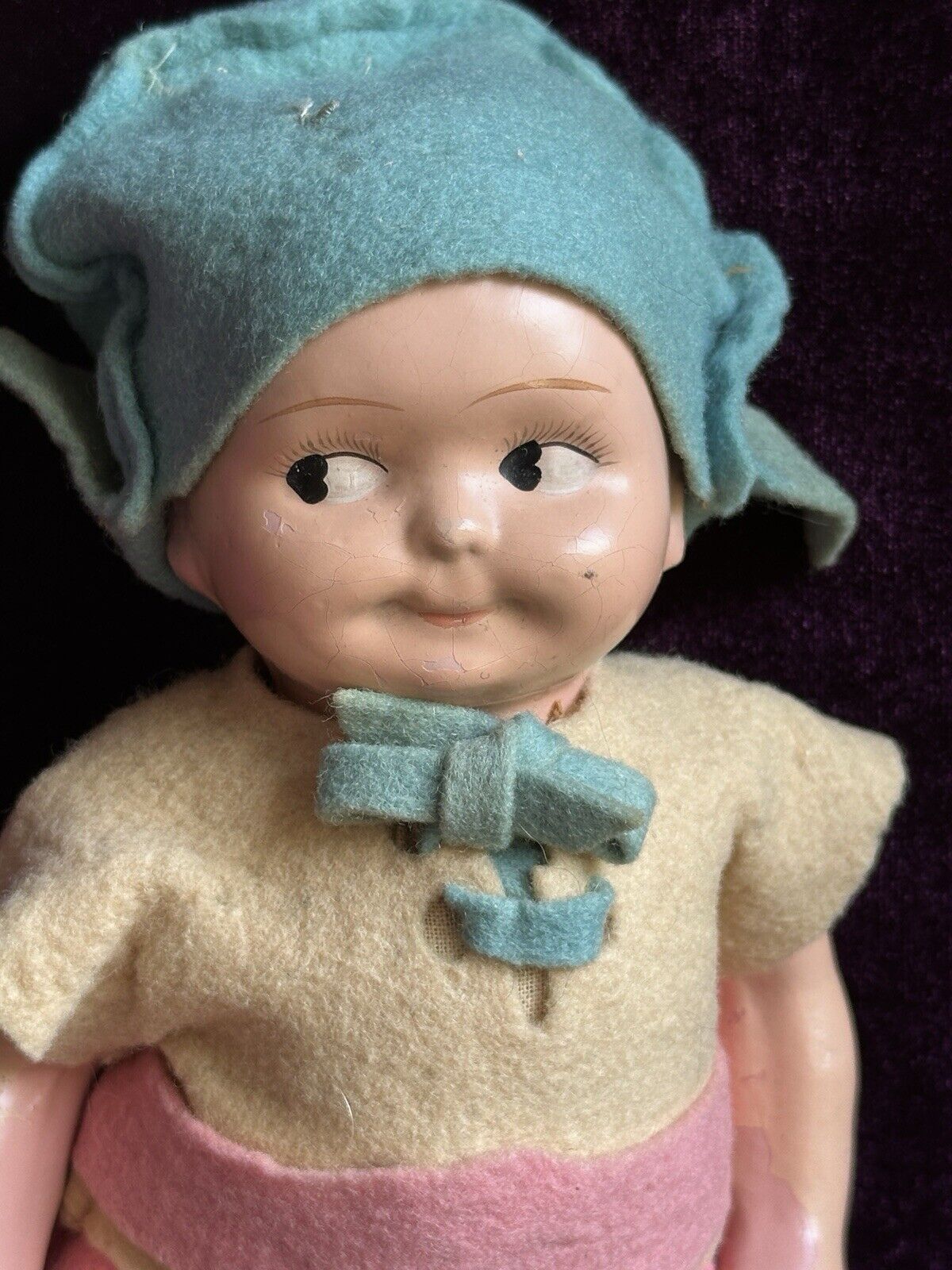 Antique Averill 10” Composition Cloth Dutch Boy Doll