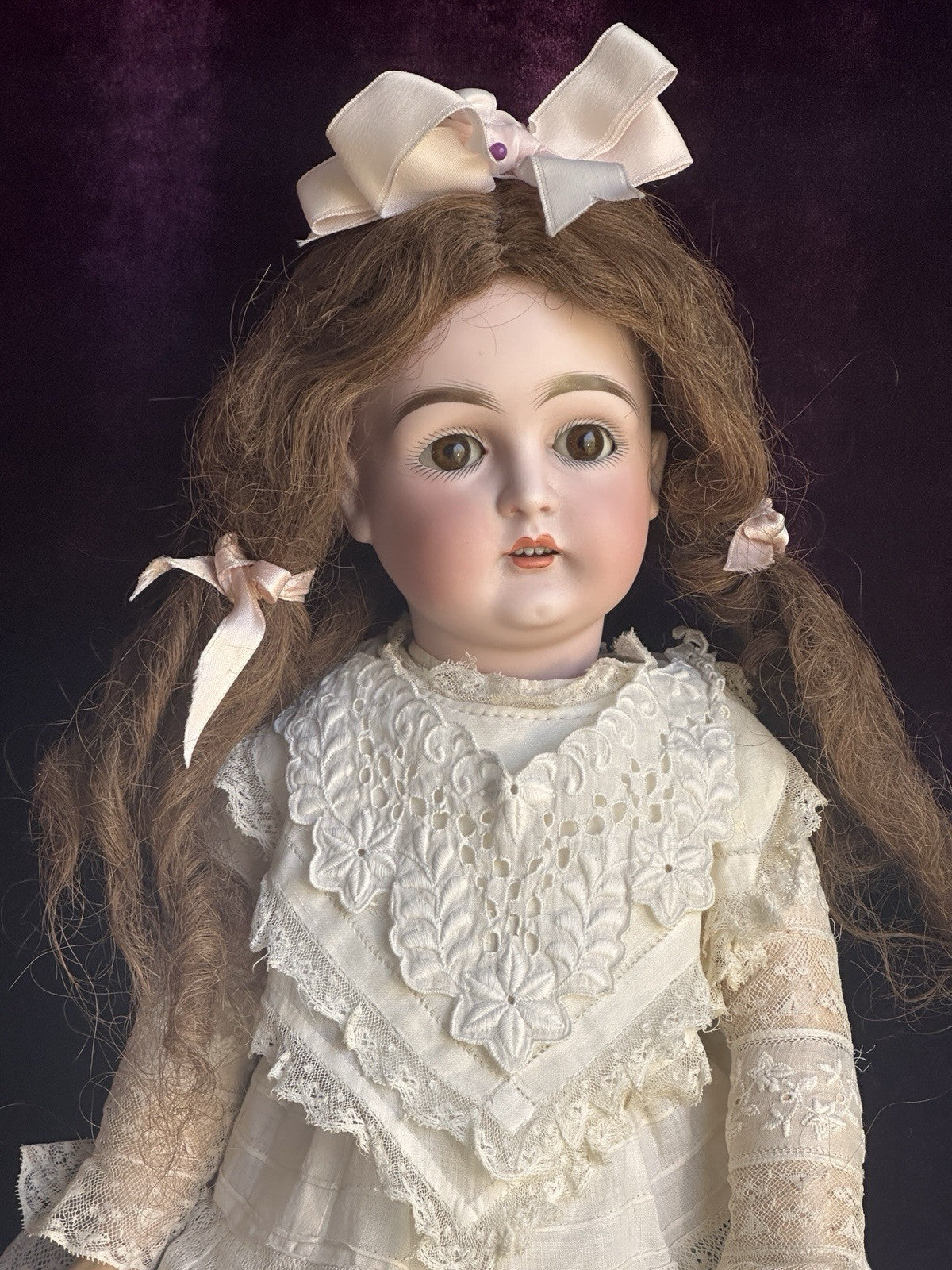 Antique German 18.5” Kestner 129 Bisque Head Composition Body Doll