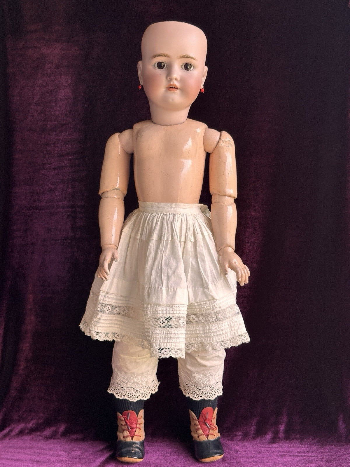 Large Antique German 29” Simon Halbig Heinrich Handwerck Bisque Head Doll