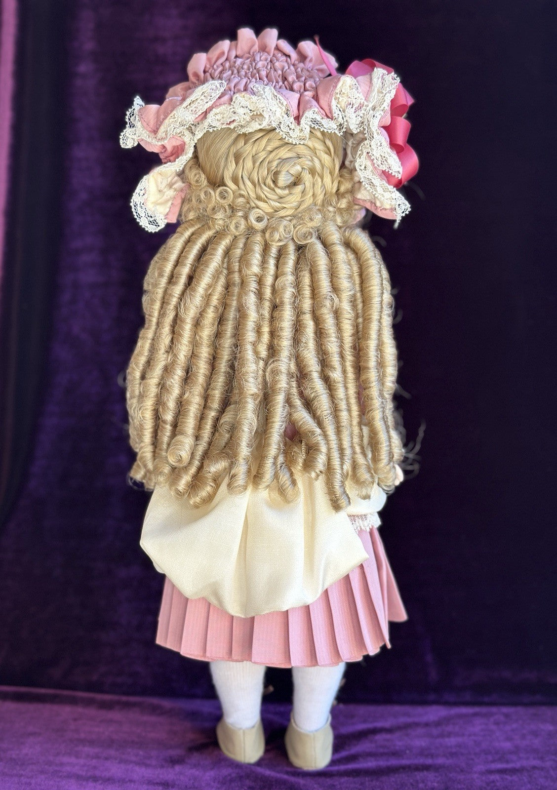 Vintage 17” Porcelain Compo Reproduction of Antique French Jumeau Triste Doll