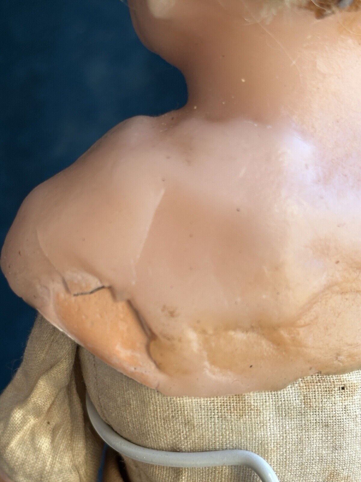 Antique German 12.5” Kestner (?) Wax Papier Mache Composition Child Doll