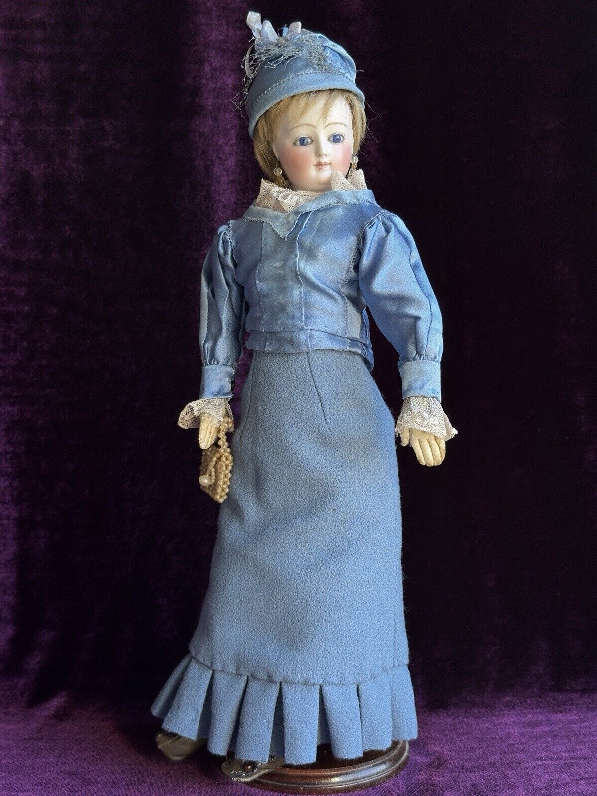 Antique French 15” Louis Doleac Bisque Head Fashion Depose Poupee Doll