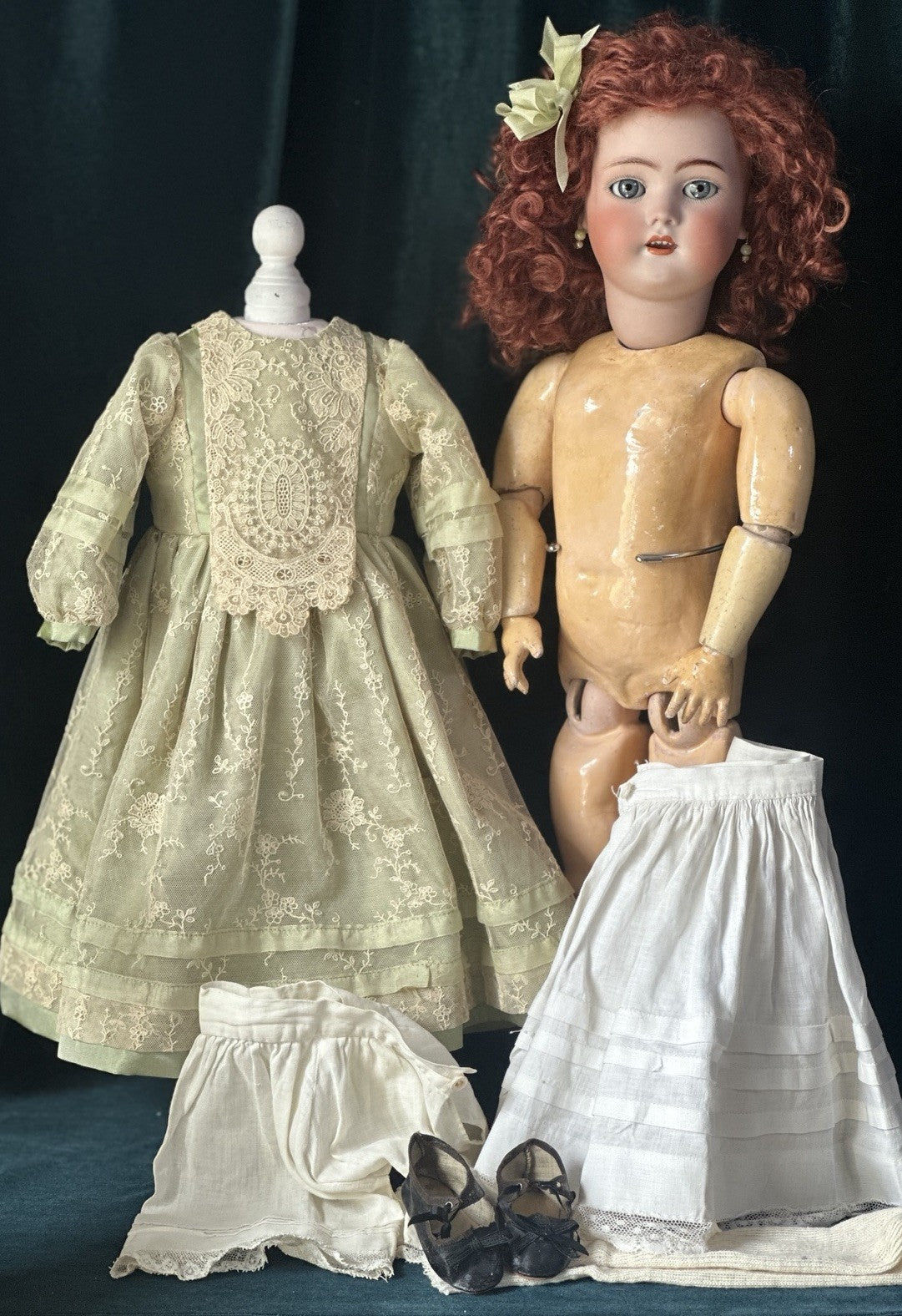 Rare Antique German Simon Halbig 21” Doll Mold 1078 Bisque Head Composition Body