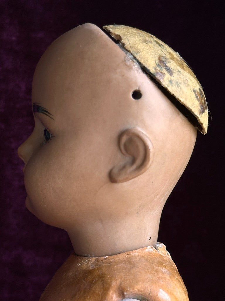 Rare Antique German 17" Armand Marseille 1894 Dep Dark Complexion Boy Doll