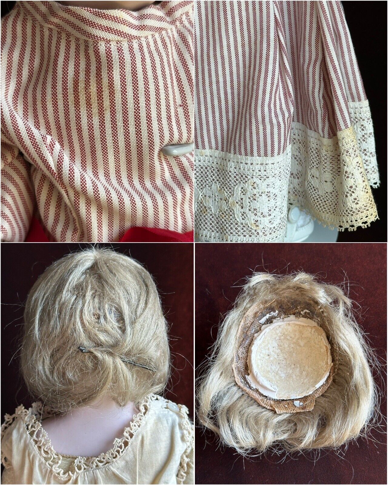 Antique German 18” Kestner 154 Bisque Shoulder Head Doll Stamped Body