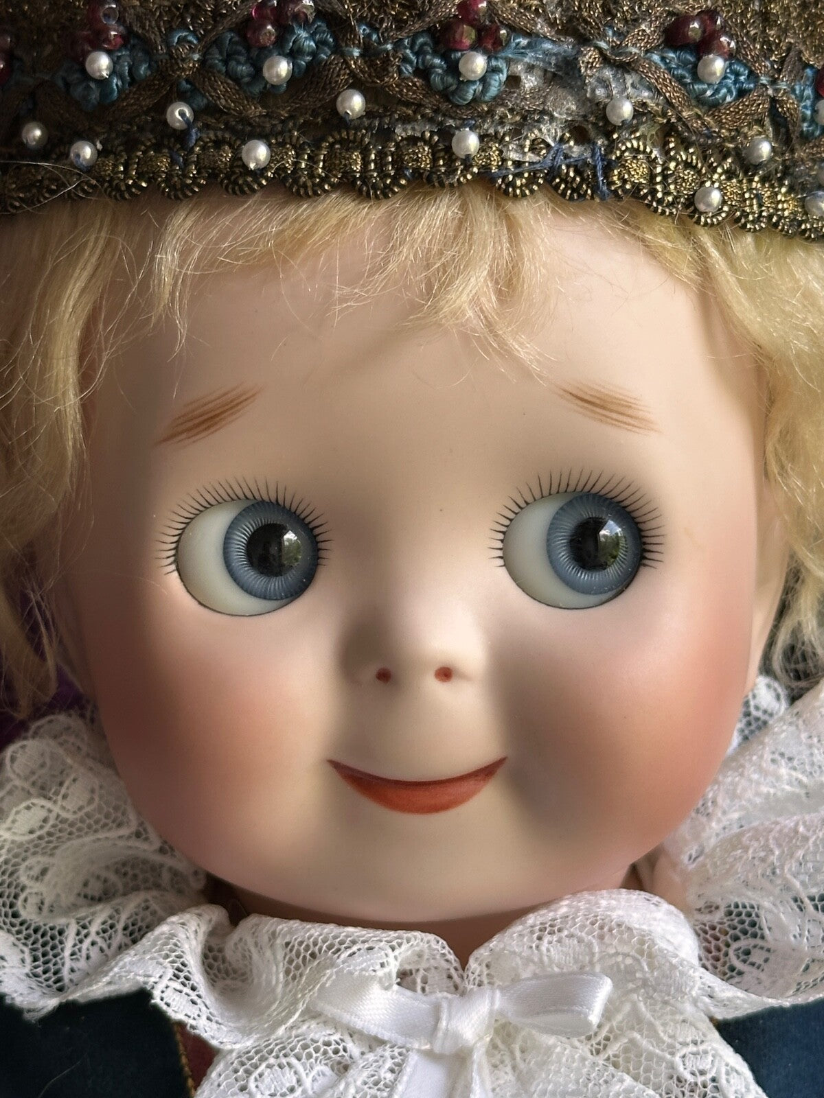 Porcelain Composition 20” Reproduction of Antique JDK Kestner Googly 221 Doll