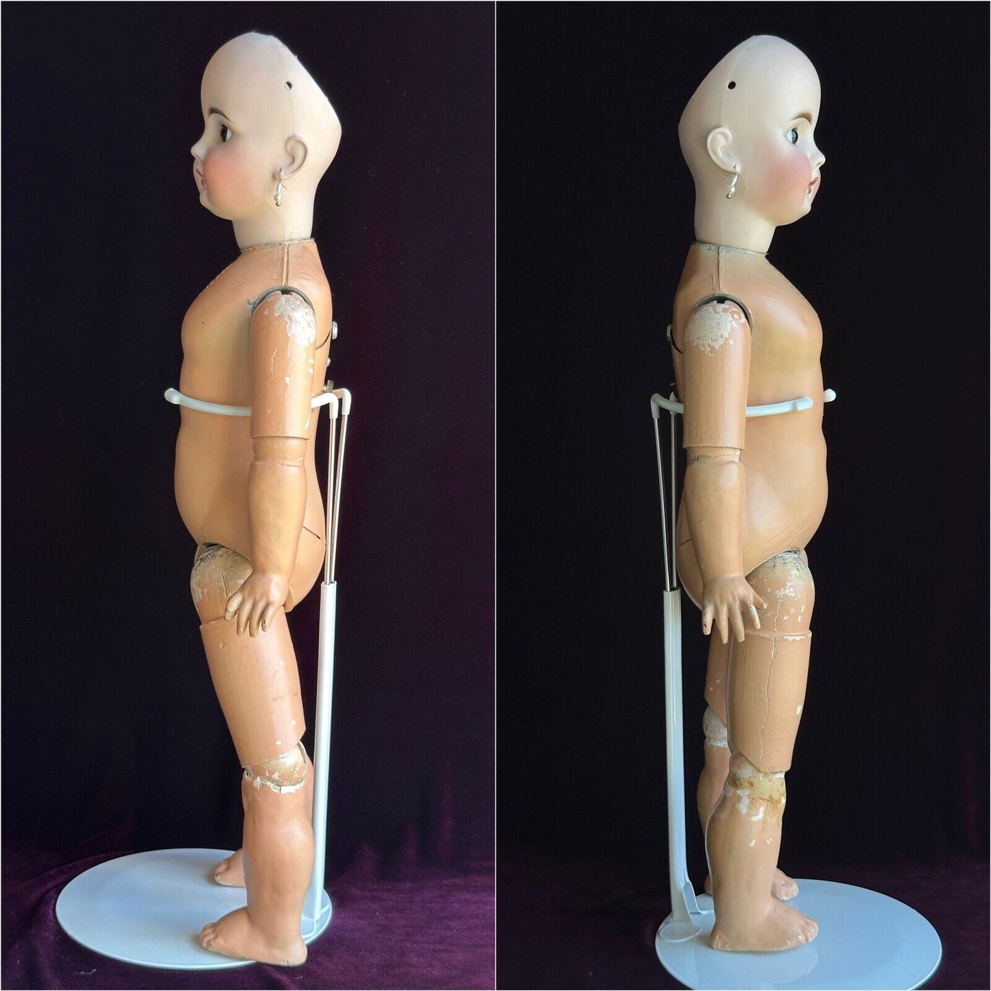 Antique German 22" Bahr Proschild 224 Edison Phonograph Sonnenberg Bisque Doll