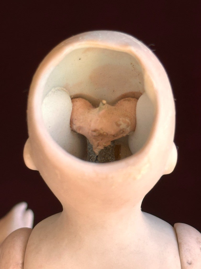 Rare Antique German 6.75” Bahr & Proschild 513 All Bisque Flapper Dollhouse Doll