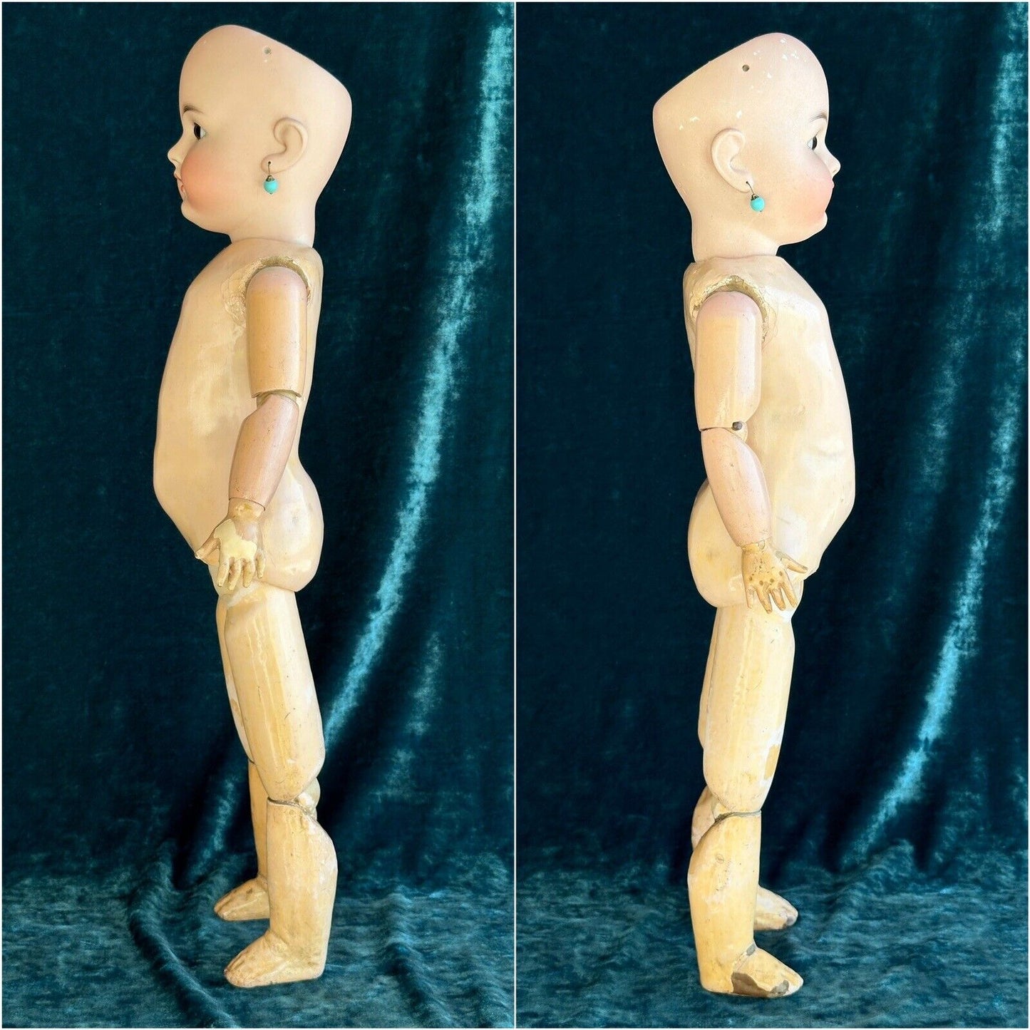 Antique French 24” Henri Rostal Mon Tresor Bébé Bisque Head Doll