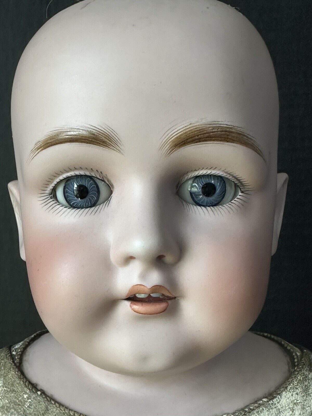 Antique JDK Kestner Mold 154 Bisque Head/Shoulder Leather Body 26” Doll