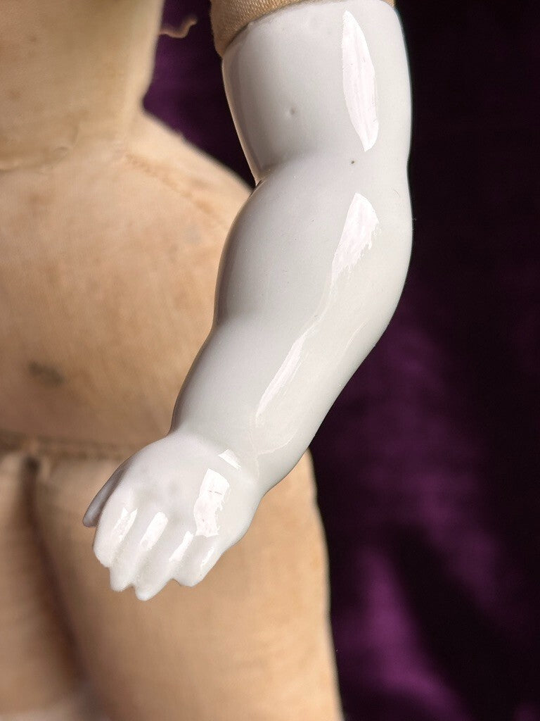 Antique German 15” Adelina Patty China Shoulder Head Doll