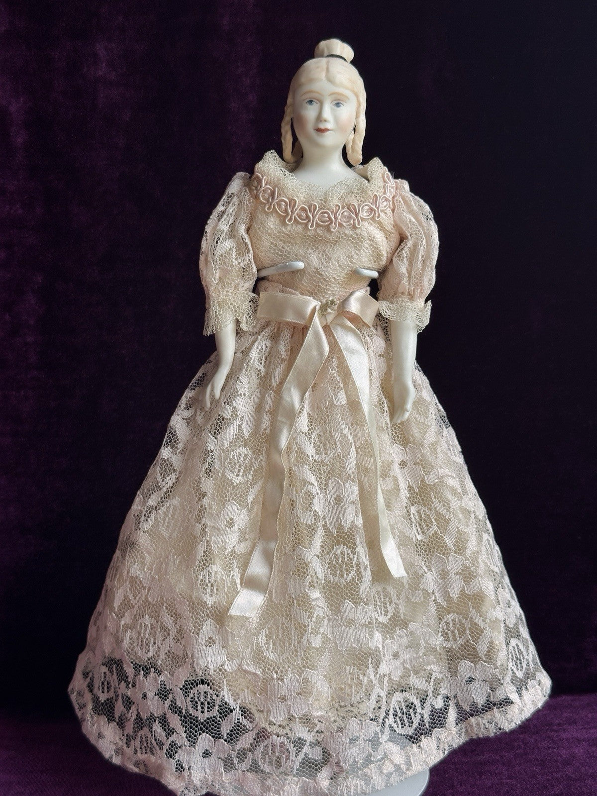 Vintage Porcelain 15” Parian Style Victorian Doll