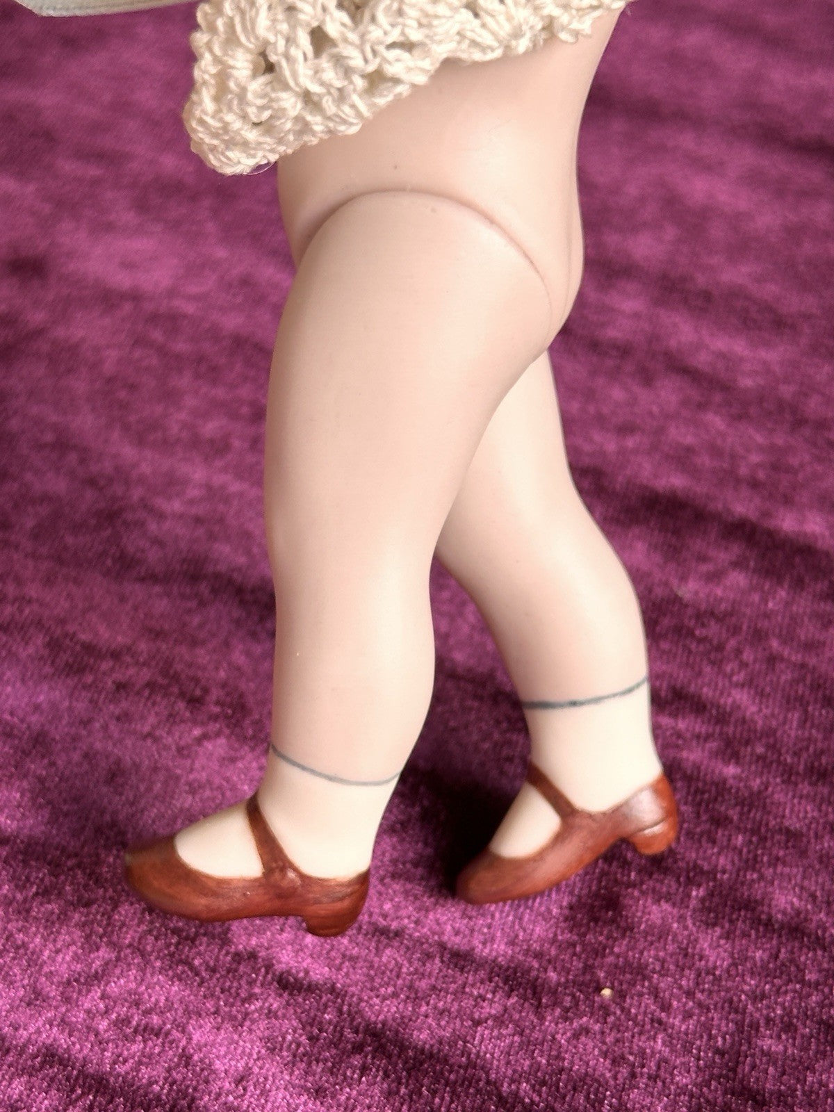 All Porcelain 5.5” Reproduction of Antique German Limbach Girl Doll
