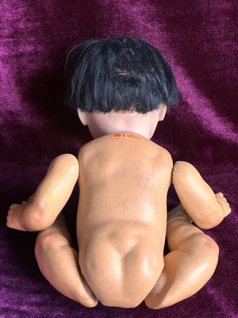 Antique German JDK Kestner 243 Asian Oriental Bisque Baby Doll Composition Body