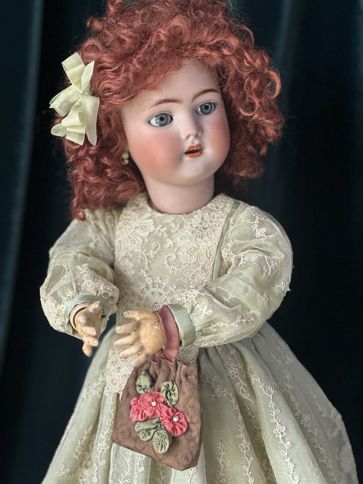 Rare Antique German Simon Halbig 21” Doll Mold 1078 Bisque Head Composition Body