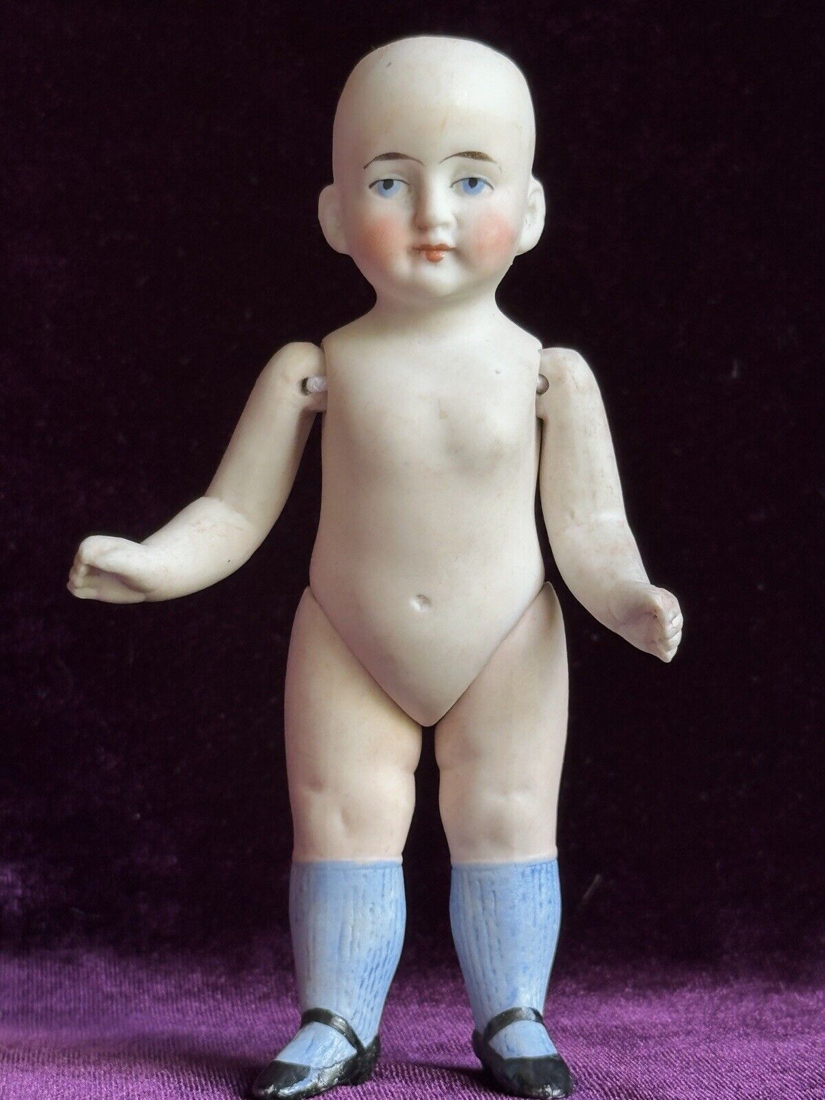 Antique German 5.25” All Bisque 8500 Miniature Dollhouse Mignonette Doll