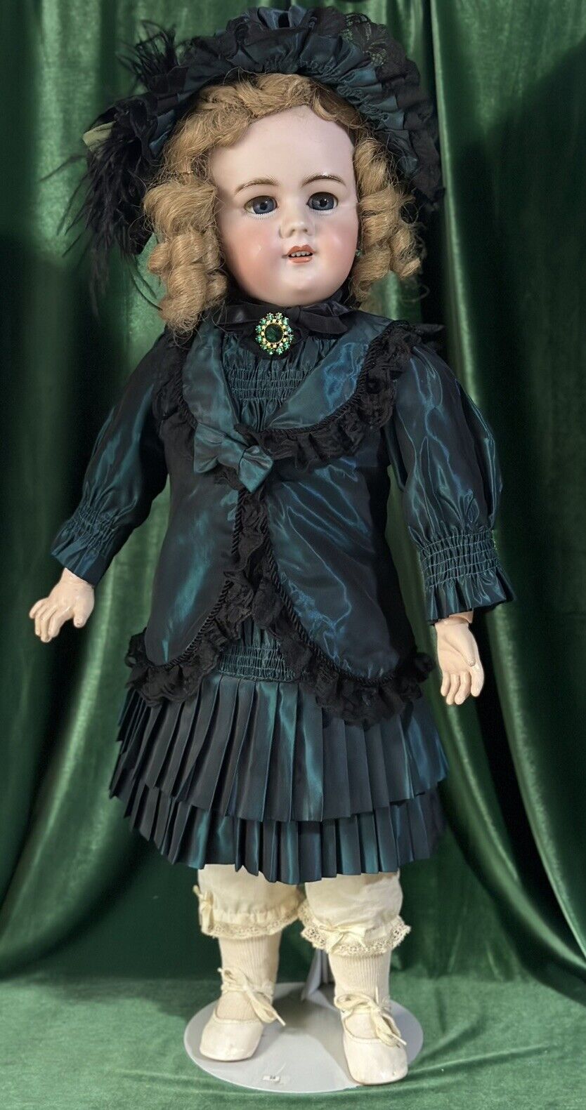 Antique Large 29” Department Jumeau Bisque Head Doll Working Voicebox