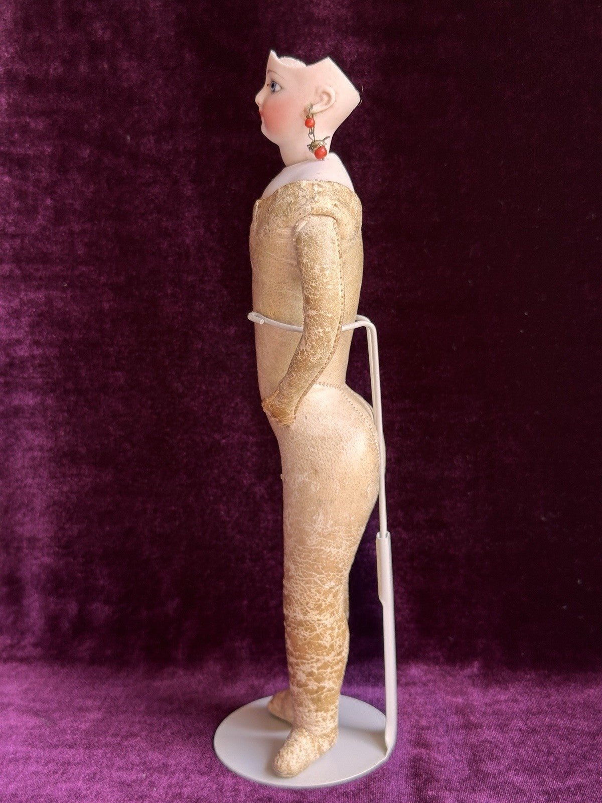 Antique French 10.5” Jumeau (?) Smiling Bru (?) Fashion Bisque Head Doll Damaged