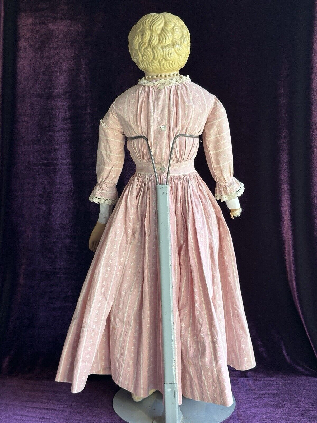 Large Antique American Greiner #10 Papier Mache Head Doll Restored by Emma Clear