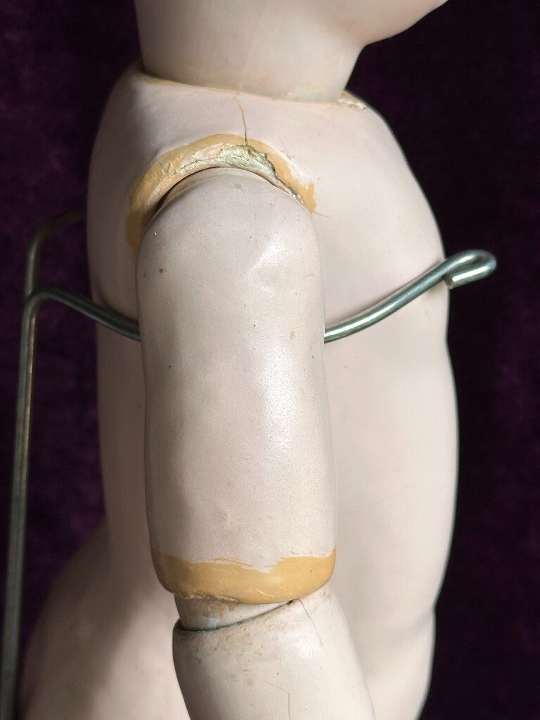Antique German 26” JDK Kestner 214 Bisque Head Doll Composition Body