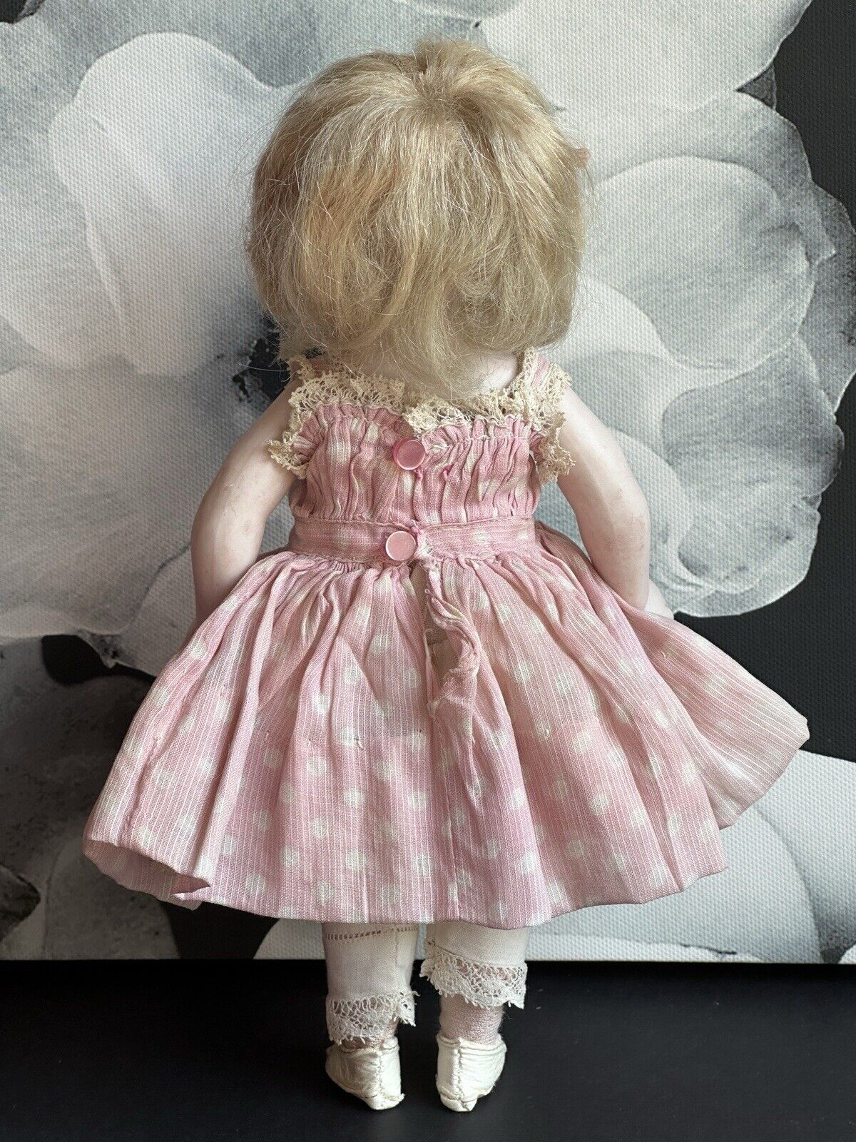 Antique German Large 8.75” All Bisque Kestner (?) Closed Mouth Barefoot Doll