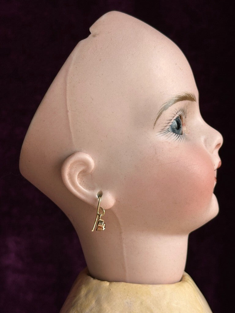 Antique French 21” Bru Jne R Bisque Head Mechanical Walker Body Doll