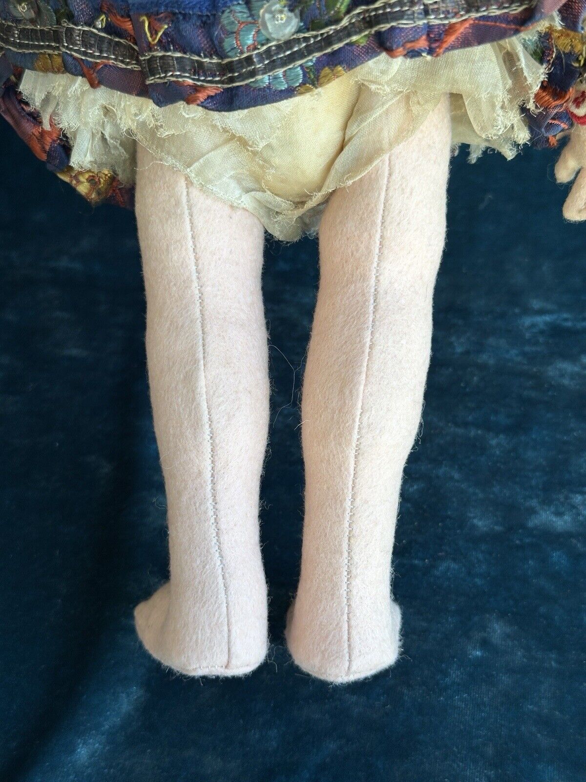 Very Rare 14” Vintage Lenci Portrait (?) Ethnic Felt Boudoir Style Doll
