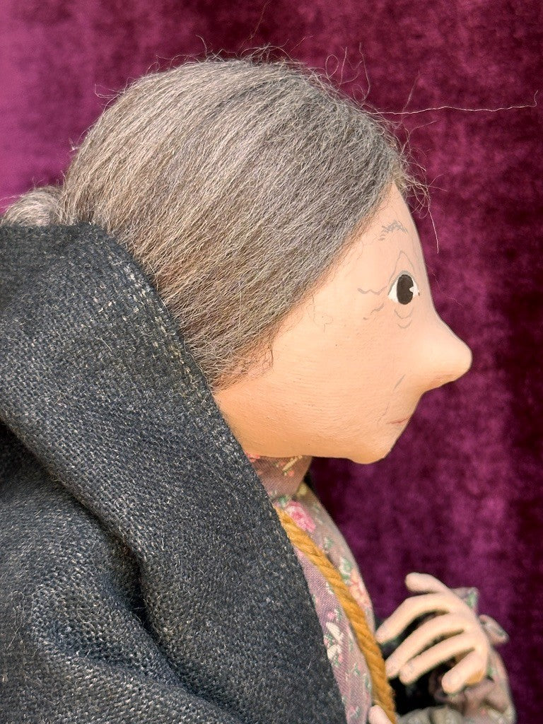 Vintage NIADA Artist Ellen Turner Cloth Painted Handmade 18.5” Doll with Tag