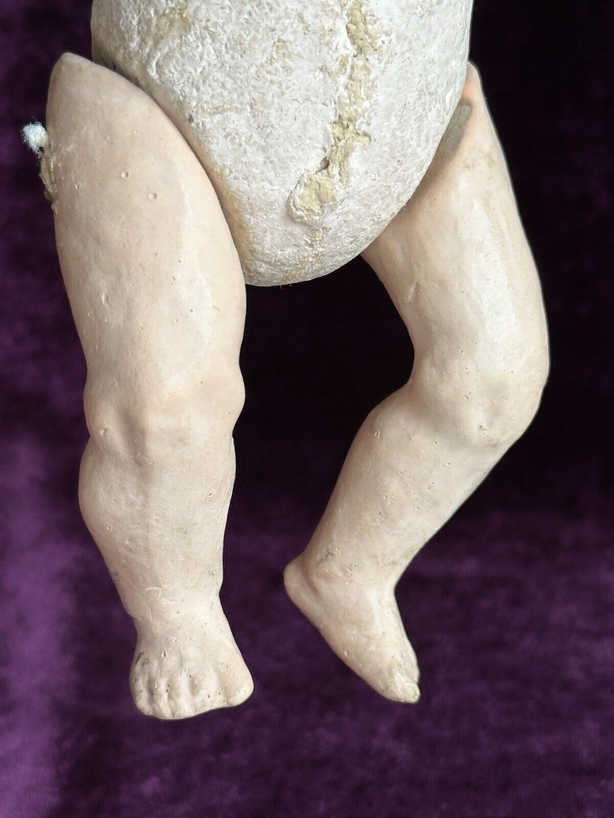 Antique German 8” Theodor Recknagel 28 Bisque Head Molded Hat Girl Baby Doll