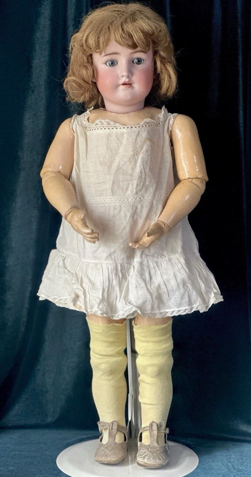 Antique German Handwerck Simon Halbig 28” Doll Bisque Head Composition Body