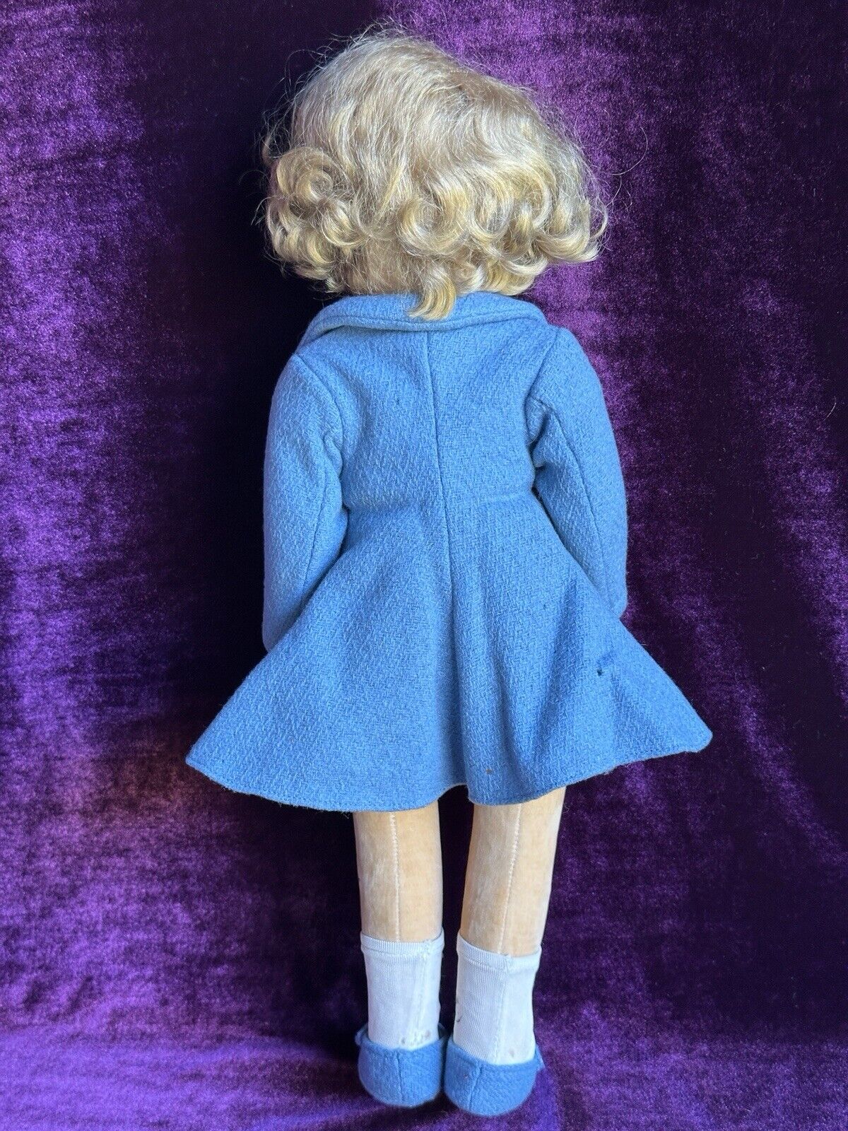 Vintage 18” Original Chad Valley Cloth Princess Elizabeth Doll Made in England