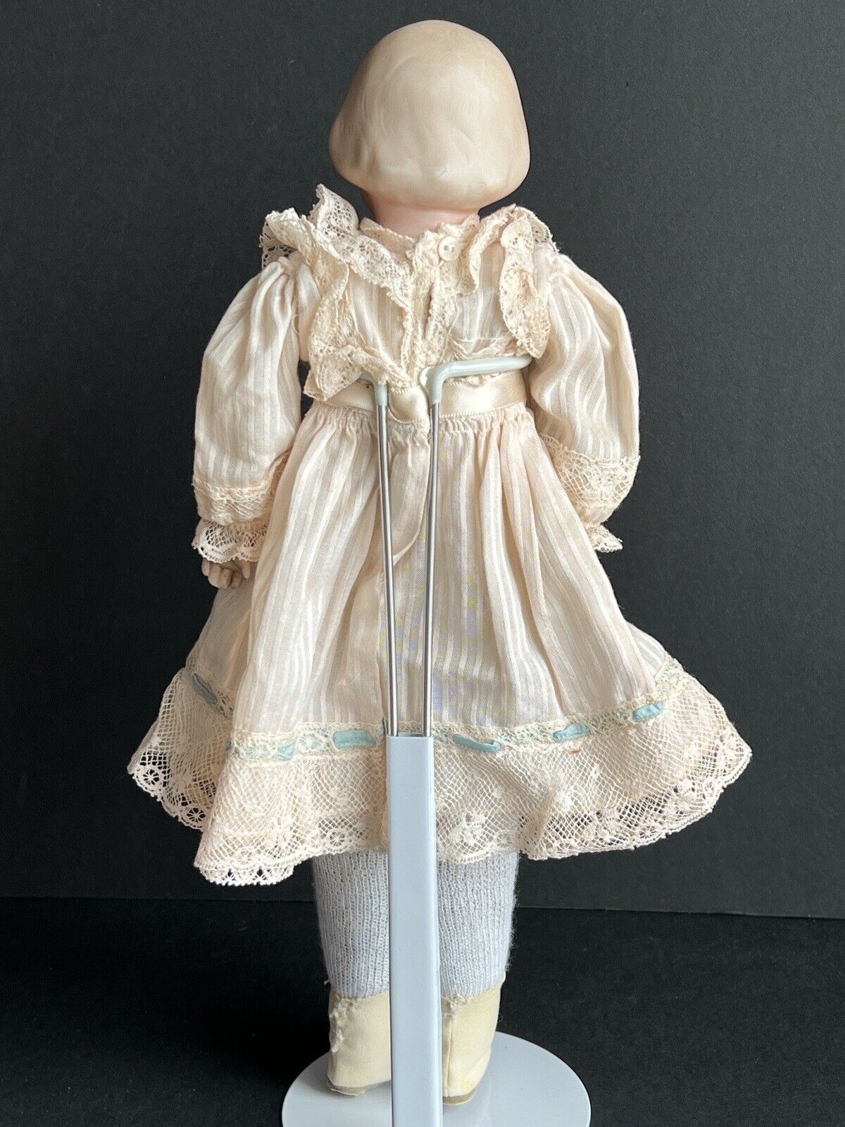 Antique German 13” Gebruder Heubach Googly Girl Bisque Head Doll
