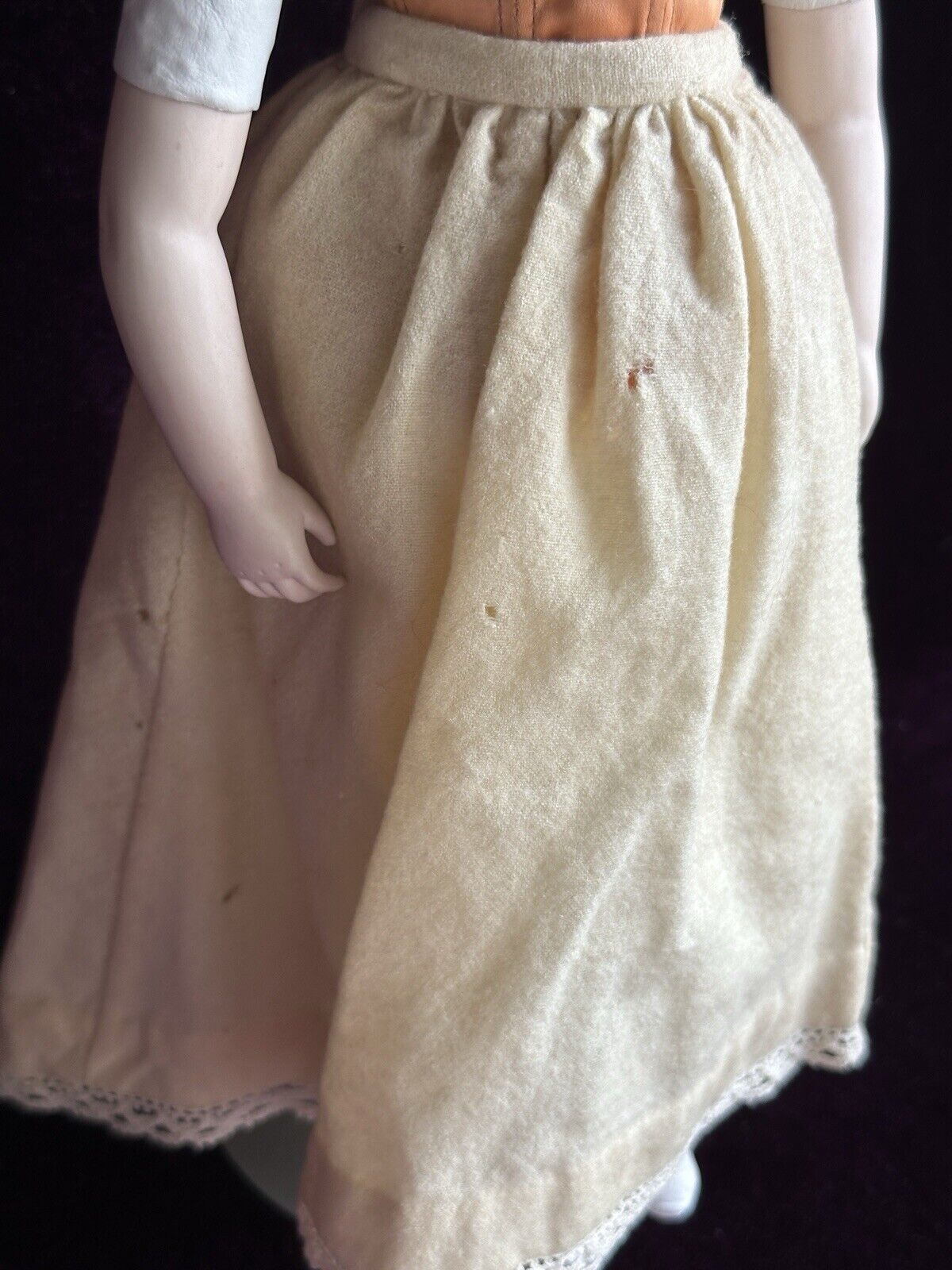 Vintage 15” Reproduction of Antique French Huret Fashion Doll with Glass Eyes