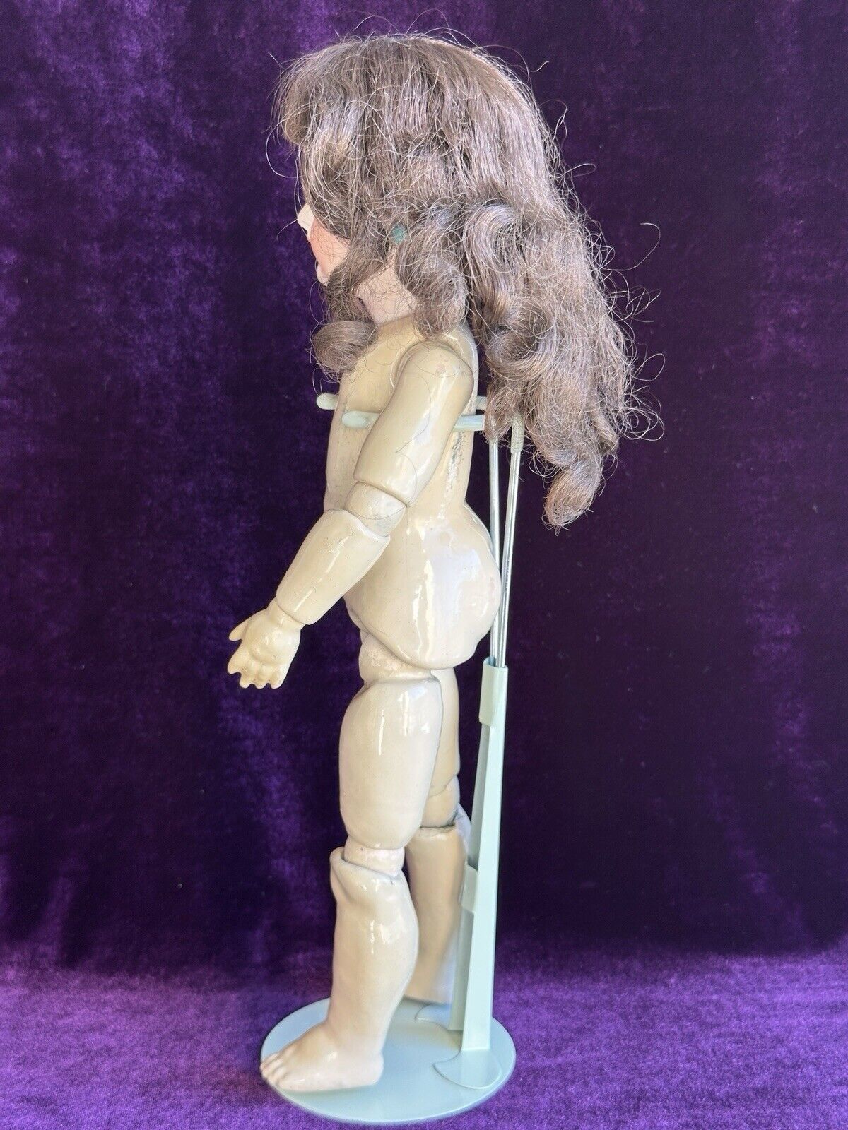 Antique German 13” Gebruder Kuhnlenz 44-24 Dep Bisque Head Doll