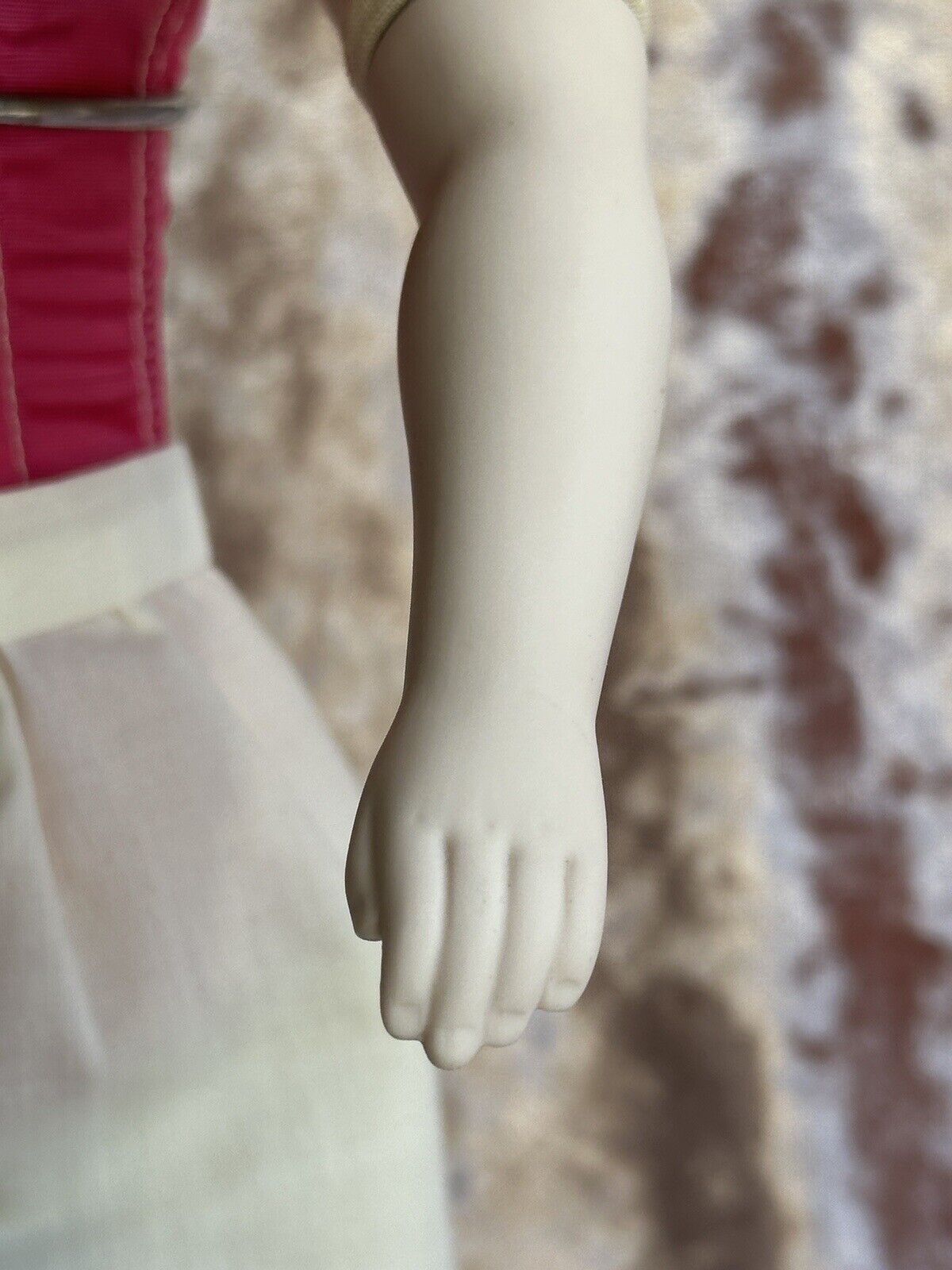 Vintage Emma Clear Queen Louise Blue Scarf Parian Lady Bisque Doll Glass Eyes