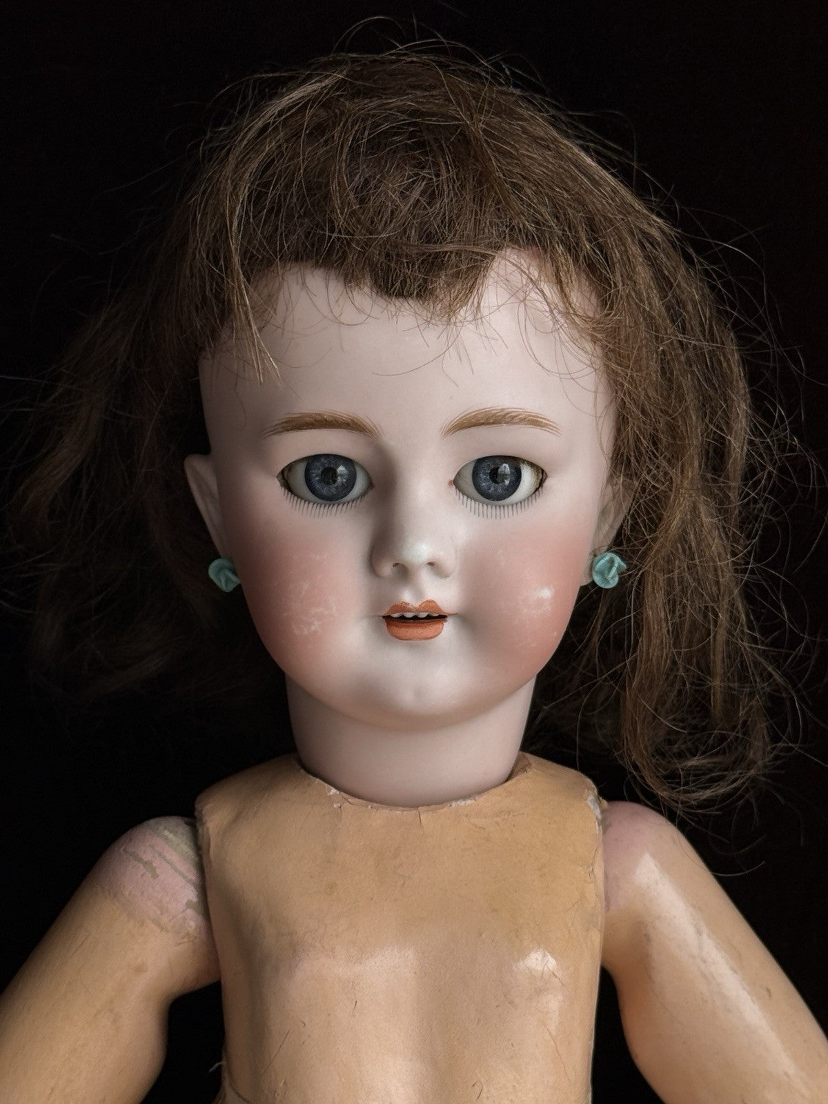 Antique German French 21.5” Tete Jumeau Simon Halbig Dep Bisque Head Doll