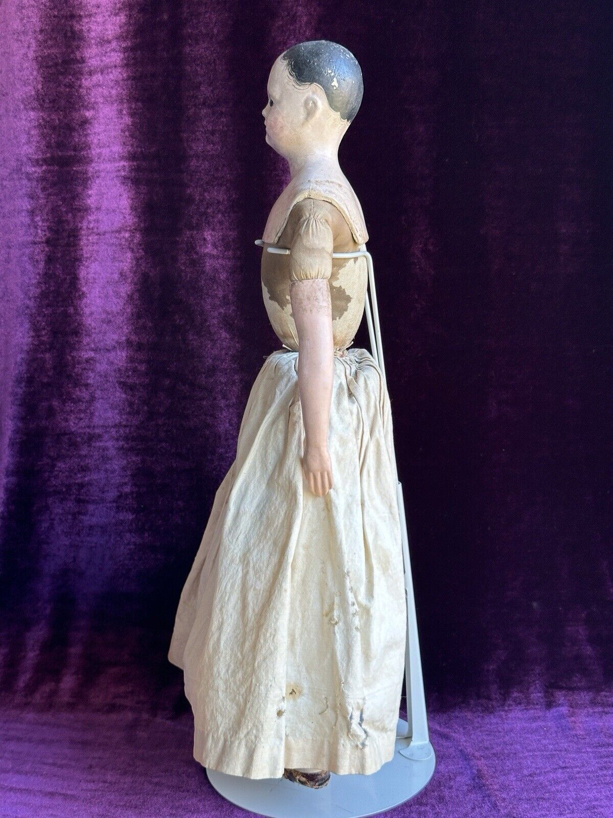 Antique French 21” Andréas Voit Papier Mache Glass Eyes Fashion Doll