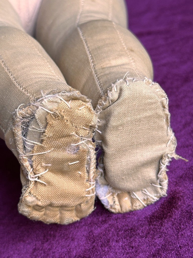 Early Antique German 17.5” Kathe Kruse Type I Cloth Rag Doll Wide Hips